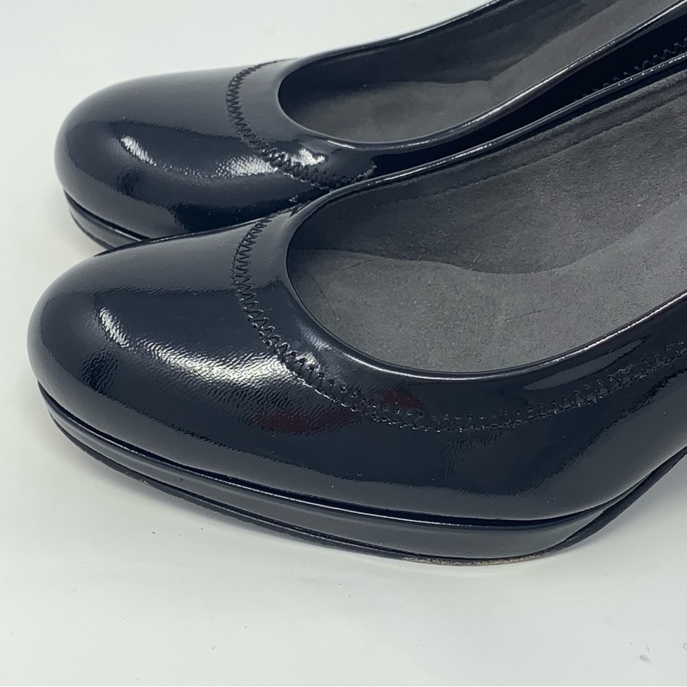 Stuart Weitzman Black Patent Leather Platform Pumps size 5 - Picture 11 of 14